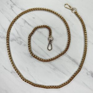 Gold Tone Box Chain Purse Replacement Strap 44" Crossbody ✨